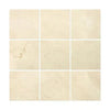 Beige Crema Marfil Marble 4X4 Polished or Honed tiles arranged in nine squares