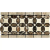 Crema Marfil Marble Florida Flower Border in polished finish with decorative tile design