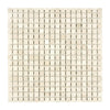 Square mosaic tile sheet of Crema Marfil Marble 5/8X5/8 Mosaic Tumbled