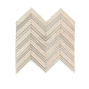 Crema Marfil Marble Chevron tile in polished finish showcasing elegant chevron pattern