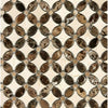 Brown and beige marble mosaic tile from Crema Marfil Marble Florida Flower collection