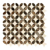 Brown and beige mosaic tile pattern for Crema Marfil Marble Florida Flower product