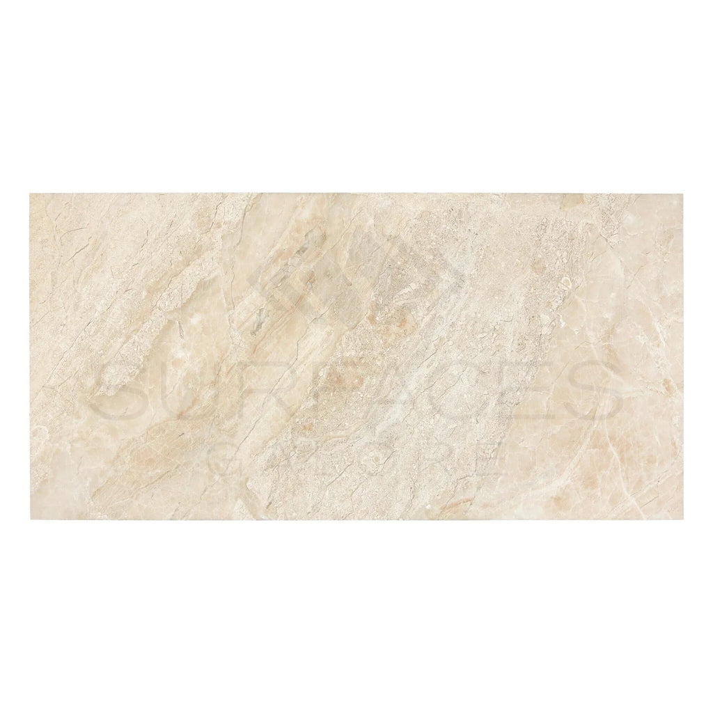 Rectangular beige marble tile from Diano Royal Queen Beige 12X24 polished or honed