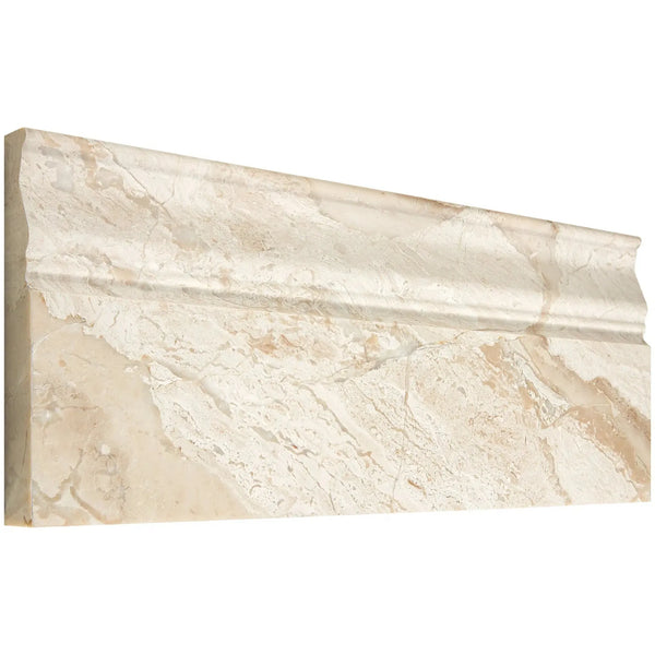 Marble decorative molding Diano Royal Queen Beige baseboard trim polished honed finish