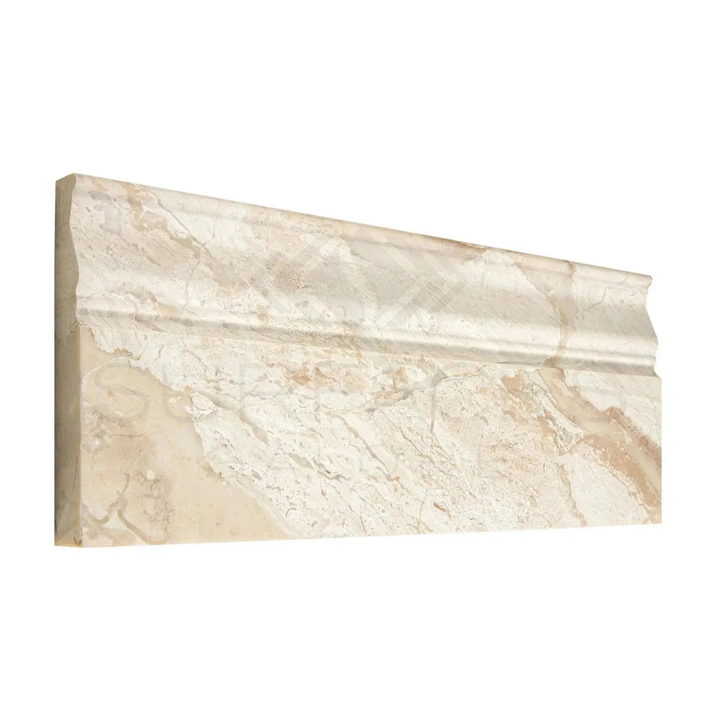 Marble decorative molding in Diano Royal Queen Beige Baseboard Trim polished finish