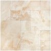 Beige marble tile pattern in Diano Royal Queen Beige 4 pcs Versailles set