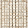 Beige mosaic tile sheet from Diano Royal Queen Beige Marble 5/8X5/8 Mosaic Polished