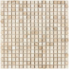 Beige mosaic tile sheet from Diano Royal Queen Beige Marble 5/8X5/8 Polished