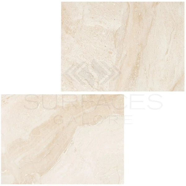 Beige marble tiles featuring Diano Royal Queen Beige 6X12 Polished or Honed finish