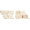 Beige Stacked Stone Veneer from Diano Royal Marble Ledger-Panel Corner Mosaic