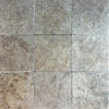 Nine gray stone tiles of Dore Reale Light Golden Beige 12X12 Tumbled Tile