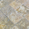 Dore Reale Light Golden Beige 6X6 Tumbled Tile with diamond pattern on floor