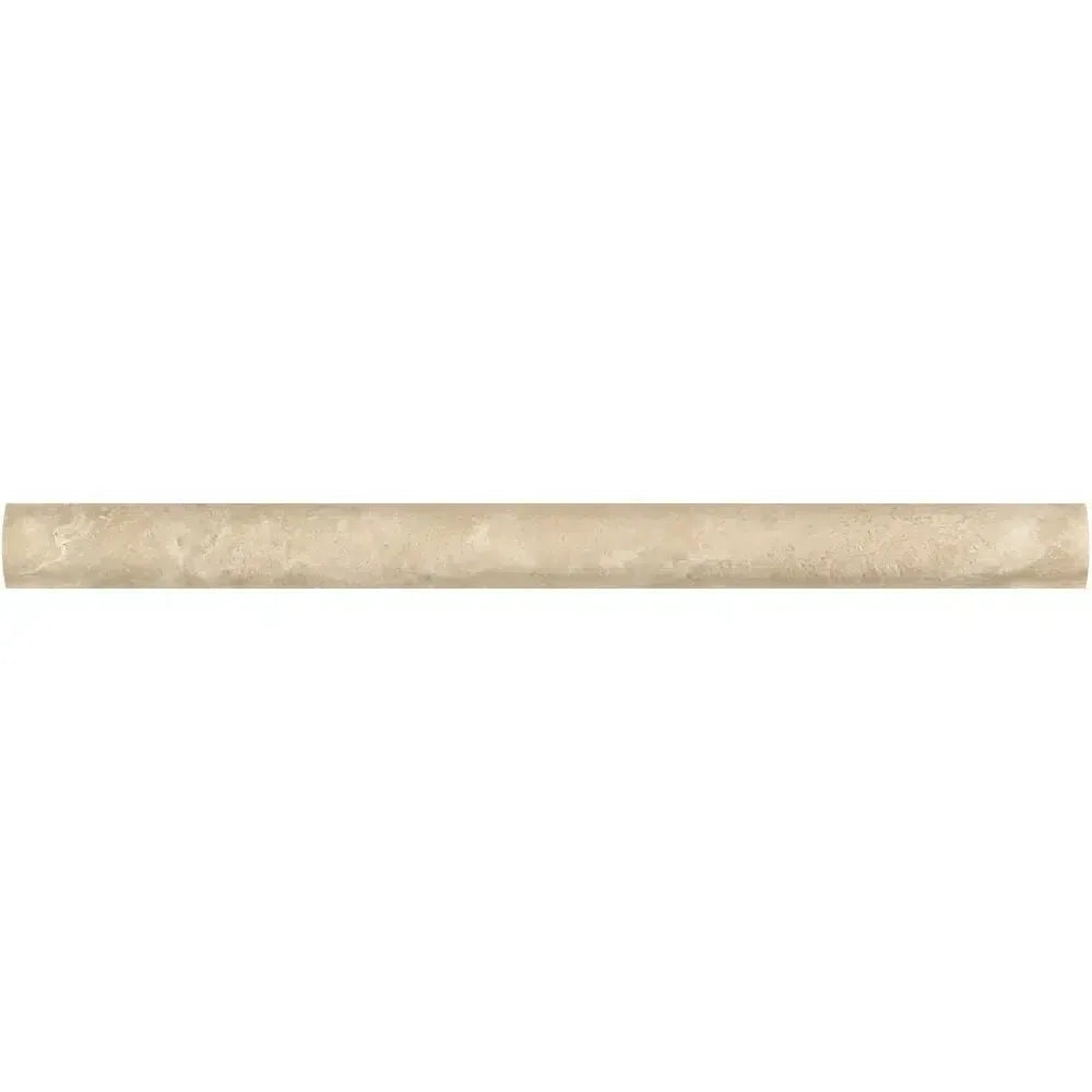 Tan cylindrical object in Durango/Paredon Mexican 1X12 Dome Cane Liner Travertine