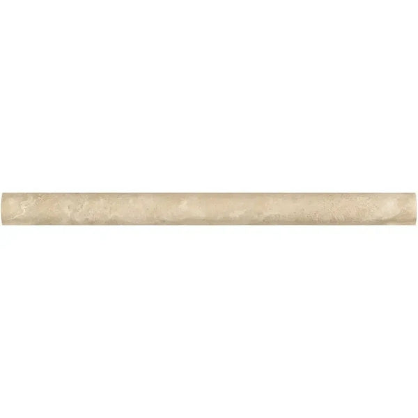 Tan cylindrical object in Durango/Paredon Mexican 1X12 Dome Cane Liner Travertine