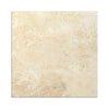 Square beige travertine tile from Durango Paredon Mexican 24X24 Filled and Honed collection