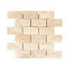 Rectangular beige brick mosaic in Durango Paredon Mexican 2X4 Brick Mosaic Travertine