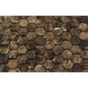 Brown hexagon marble mosaic from Emperador Dark Marble 1 inch Hexagon Mosaic Tumbled