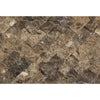 Brown marble mosaic tile from Emperador Dark Marble 1X2 Brick Mosaic Split-Faced design