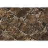 Brown Marble Mosaic Tiles in Emperador Dark Marble 2X2 Mosaic Tumbled design