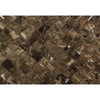 Brown marble basketweave mosaic in Emperador Dark Marble 3-D Small-Bread design