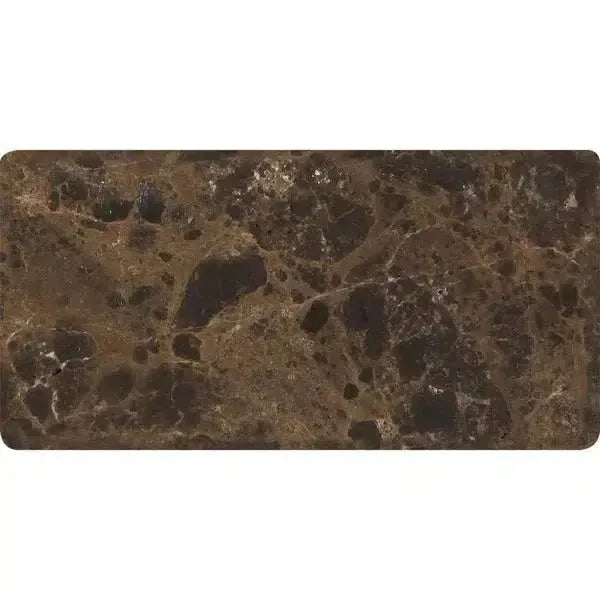 Brown marble slab showcasing Emperador Dark Marble 3X6 Tumbled for elegant interiors