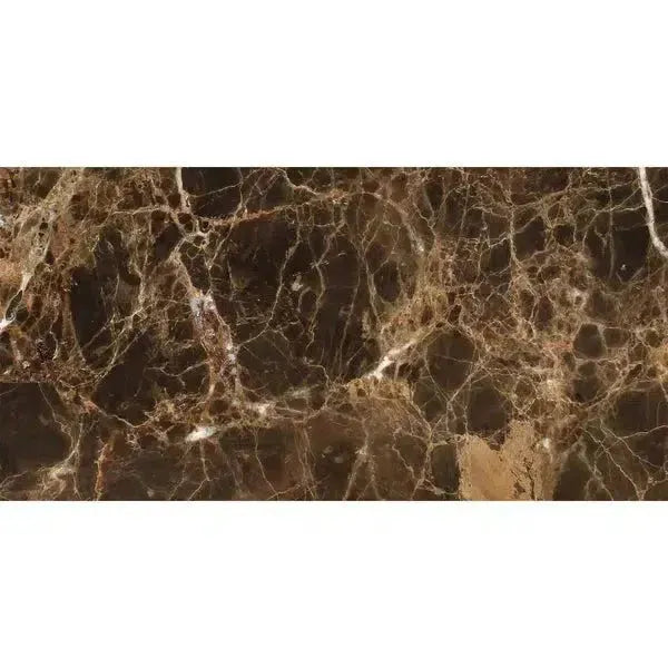 Brown Marble Slab of Emperador Dark Marble 4X12 Polished for elegant decor solutions