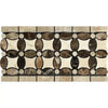 Decorative marble mosaic tile Emperador Dark Marble floral border design polished finish