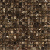 Brown mosaic tile pattern of Emperador Dark Marble 5/8X5/8 Mosaic Polished