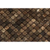 Brown marble mosaic tile pattern of Emperador Dark Marble 5/8X5/8 Mosaic Tumbled