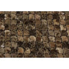 Brown marble mosaic tiles featuring Emperador Dark Marble FAN Raindrop polished design