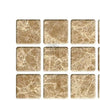 Brown marble mosaic tiles in Emperador Light 2X2 Mosaic Marble Tumbled design