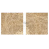 Two square Emperador Light Marble 24X24 Polished tiles showcasing elegant design