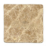 Square marble tile Emperador Light Marble 4X4 Tumbled showcasing a luxurious finish