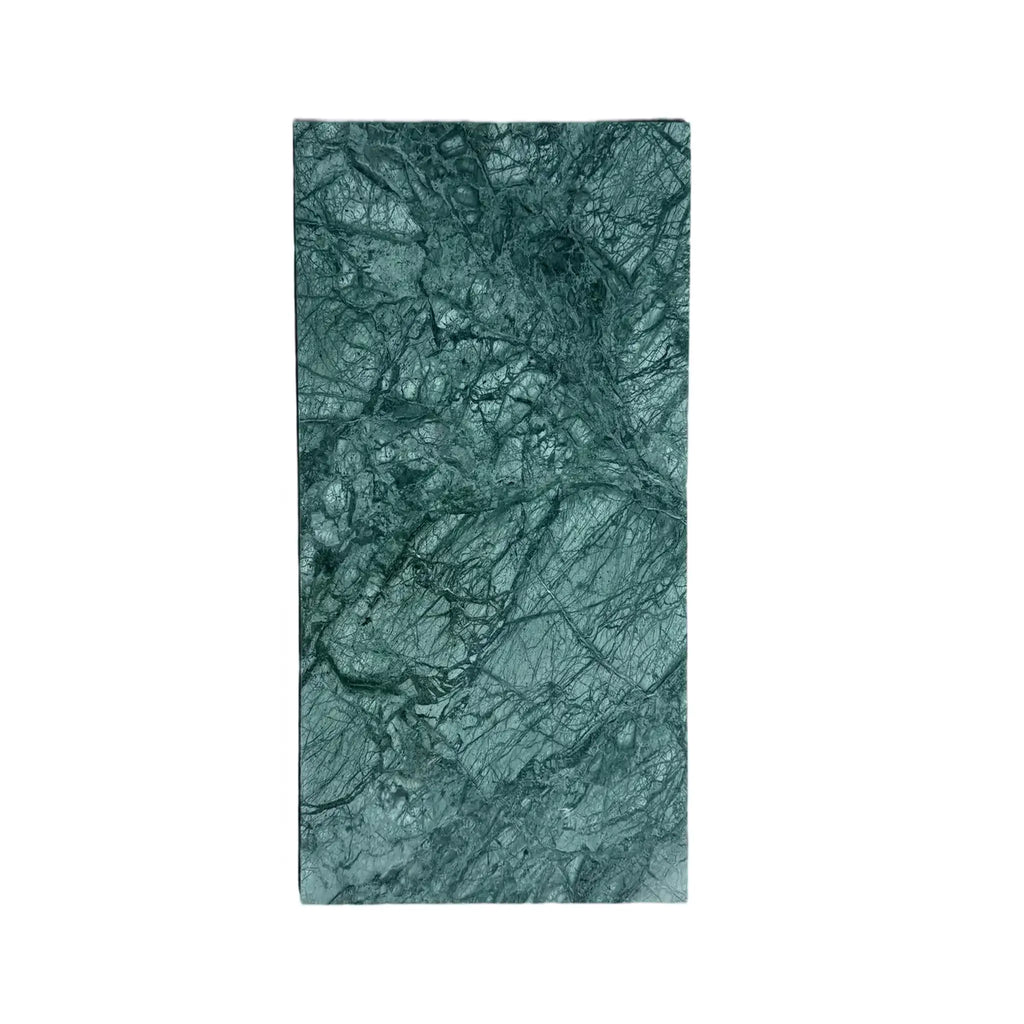 Rectangular Empress Green Marble 12X24 Polished slab showcasing rich green patterns