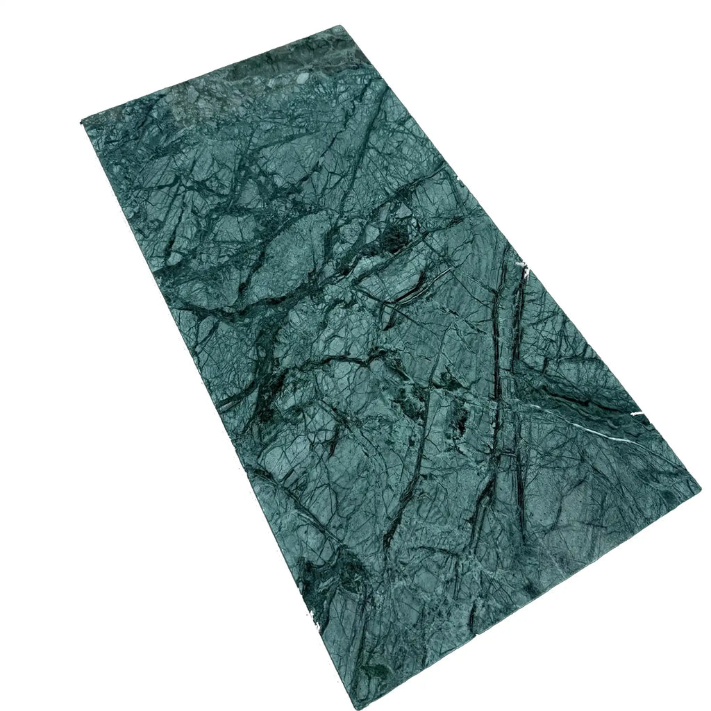 Empress Green Marble 12X24 Polished tile showcasing elegant green marble design