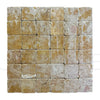 Square mosaic tile pattern of Giallo Reale Marble 4X4 Tumbled Tile at $11.99/Sq.Ft