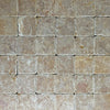 Giallo Reale Gold-Yellow Marble 4X4 Tumbled Tile Square Stone Pattern Display