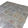 Square stone pavers of Giallo Reale Marble tile showcasing gold-yellow hues