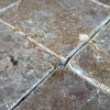 Rough square stone tiles of Giallo Reale Marble 6X6 Tumbled Tile for elegant flooring