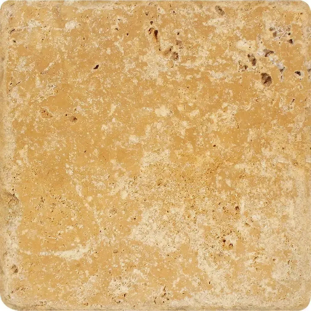 Textured beige travertine tile in Gold Yellow Travertine 12X12 Tile Tumbled design