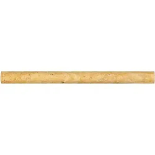 Tan Travertine Pencil Tile in Gold Yellow Travertine 1X12 Dome Liner Honed Finish