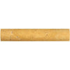 Honey-colored travertine pencil tile in Gold Yellow Travertine 1X6 trim molding