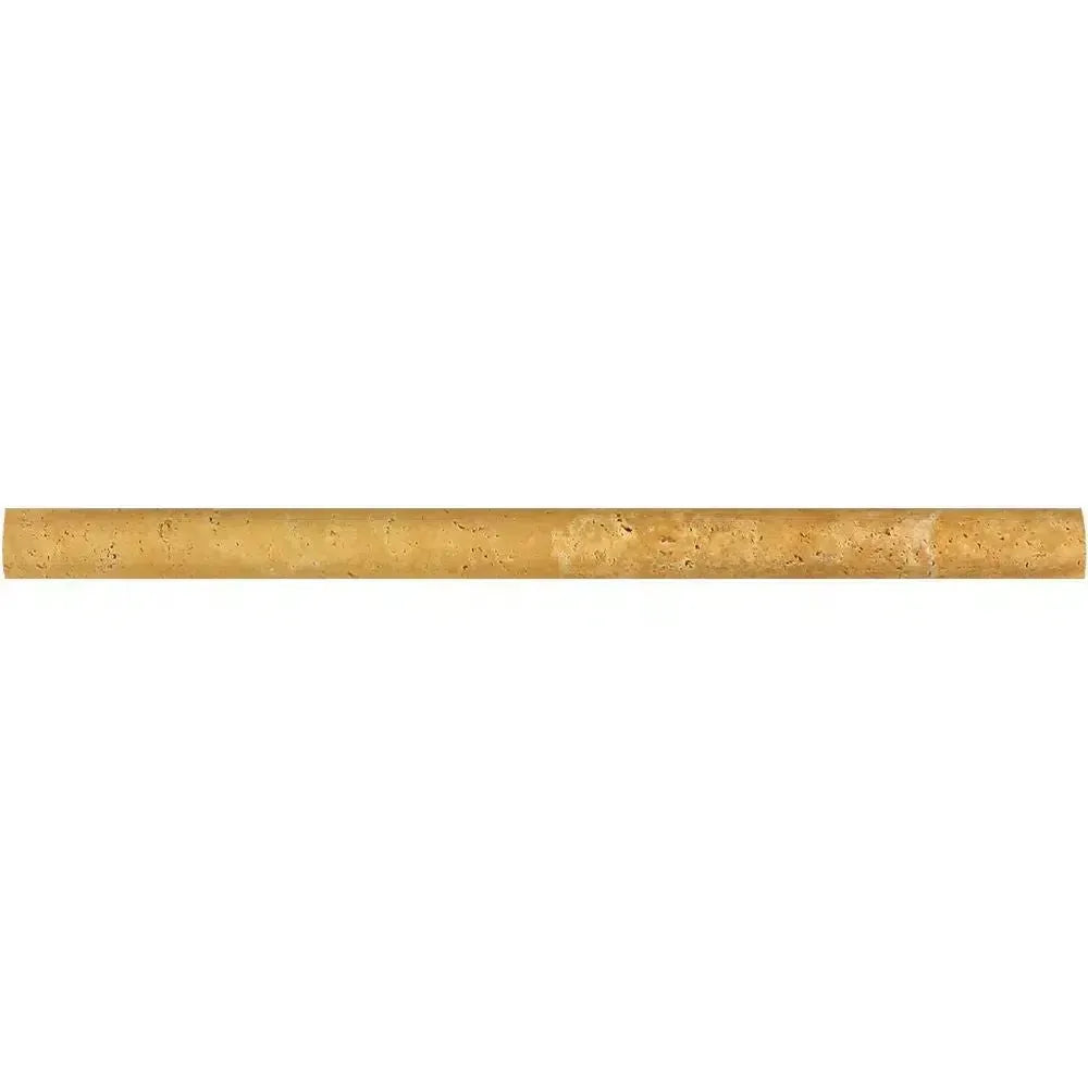 Tan Travertine Pencil Tile in Gold Yellow Travertine 3/4X12 Bullnose Liner Honed