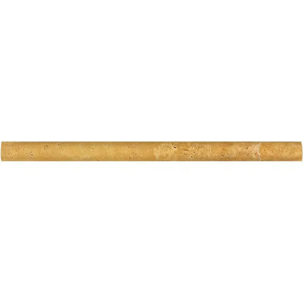 Tan Travertine Pencil Tile in Gold Yellow Travertine 3/4X12 Bullnose Liner Honed