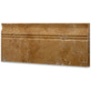 Gold Yellow Travertine 5X12 Baseboard Trim Molding Liner Honed Decorative Molding