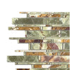 Green and brown mosaic tile from Green Onyx Bamboo Sticks Mosaic Polished product