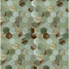 Green Onyx Marble 2 Inch Hexagon Mosaic Tile Polished with elegant hexagonal pattern