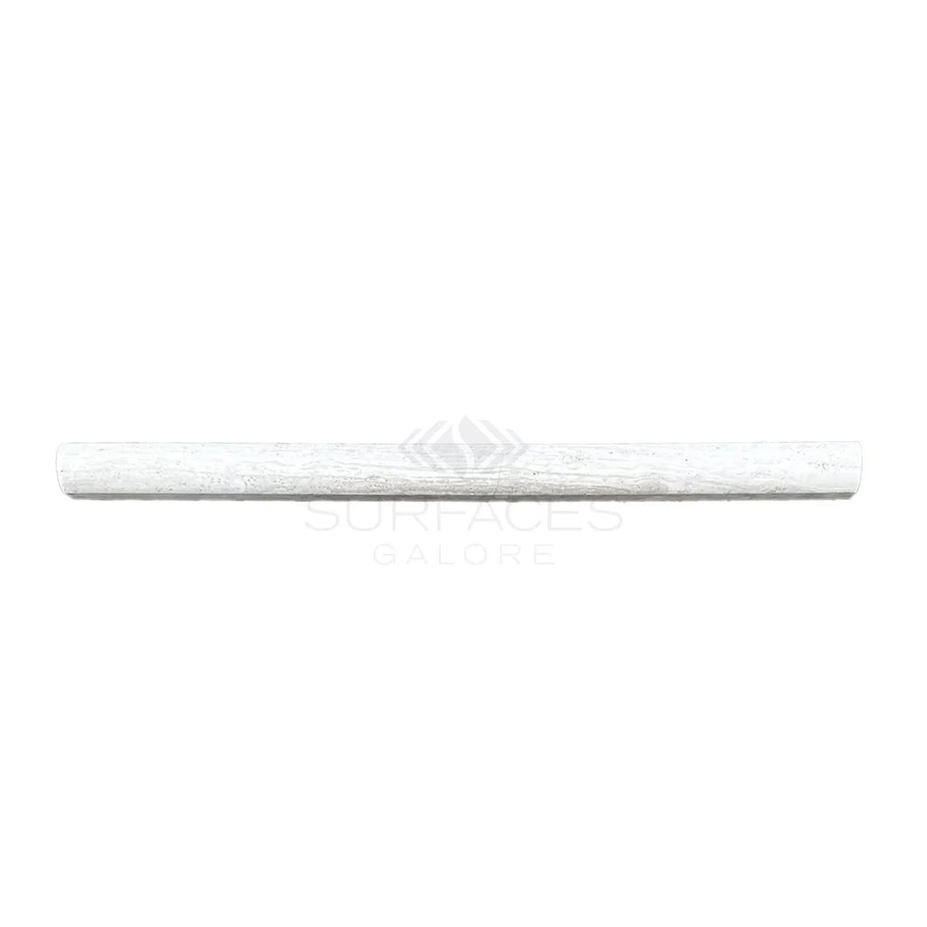 White textured trim piece for Haisa Light White Wood 1/2X12 Pencil Liner Limestone