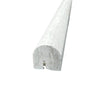 White marble quarter round molding from Haisa Light 1/2X12 Pencil Liner Limestone Honed