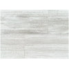 Gray and white striated stone tiles from Haisa Light 12X24 Limestone Honed collection